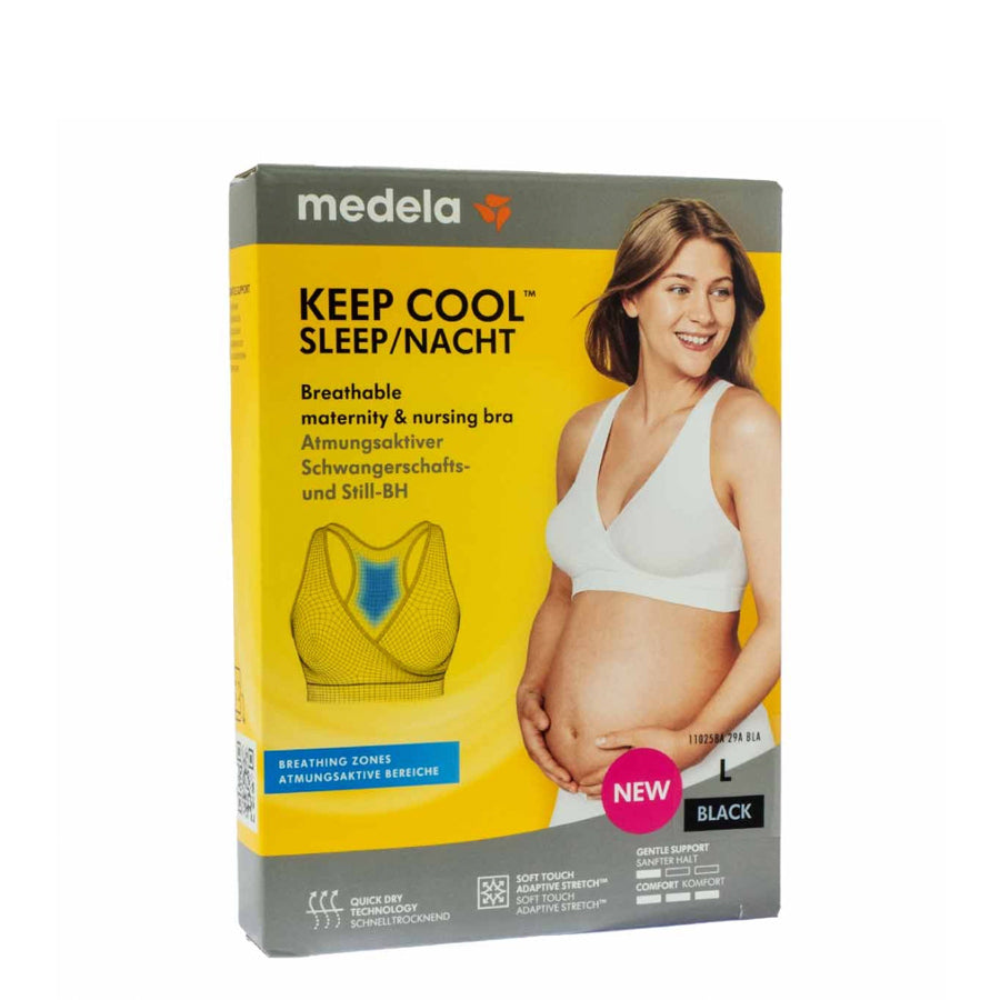 Medela Keep Cool Sleep Nacht Bra L Negro