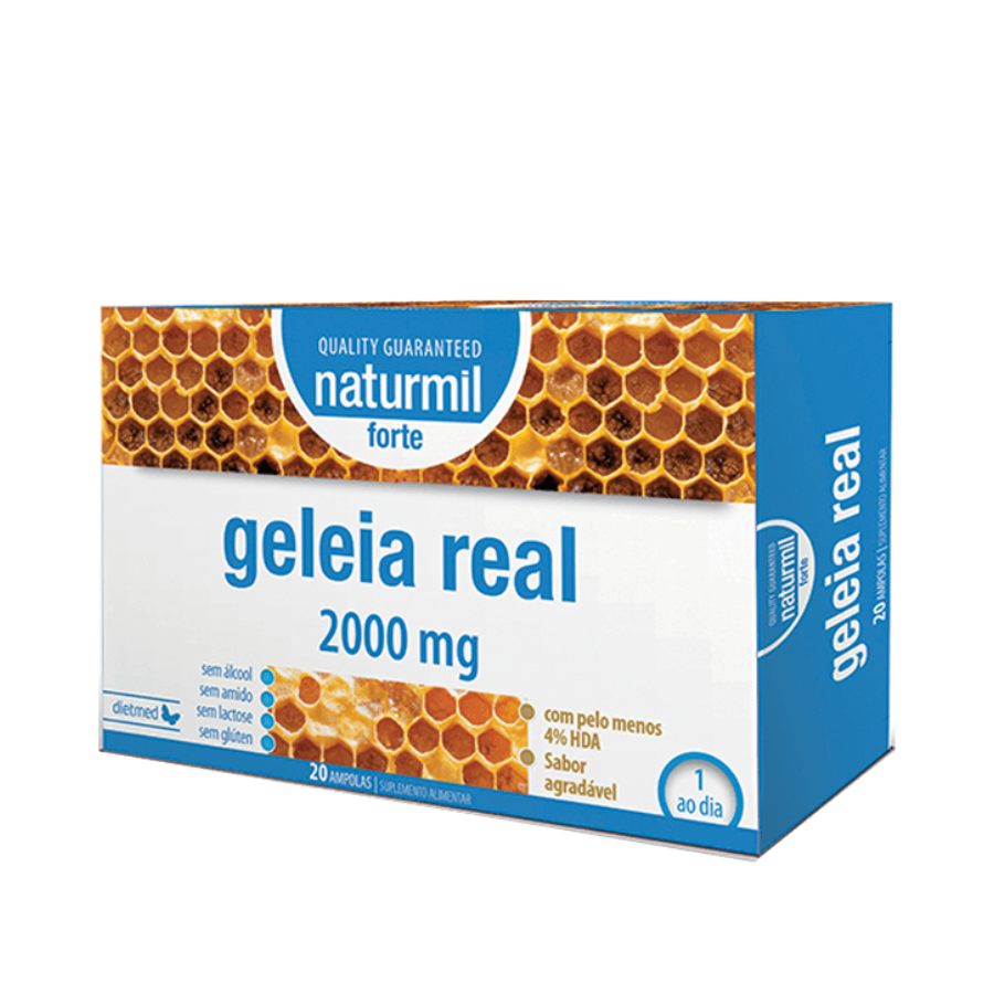 Naturmil Geleia Real Forte 2000mg Ampolas x20