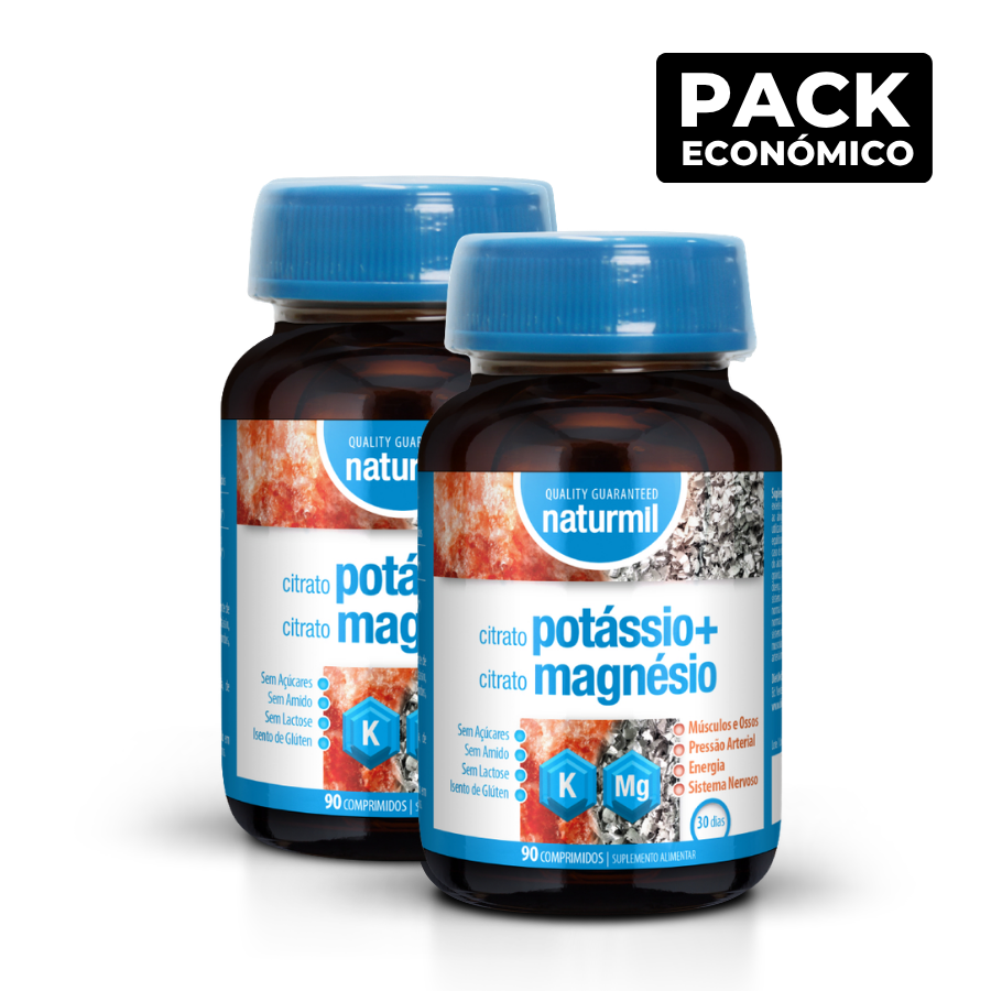 Naturmil Citrato Potasio + Citrato Magnesio Comprimidos 2x90