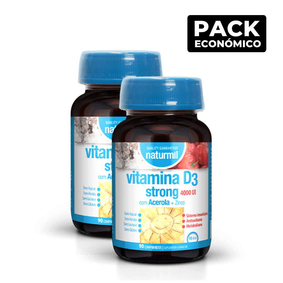 Naturmil Vitamina D3 Strong 4000UI Comprimidos 2x90
