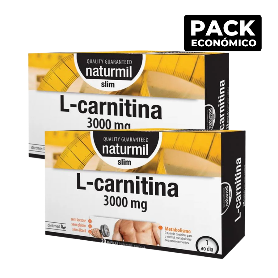 Naturmil Slim L-Carnitina Forte 3000mg Ampolas 2x20