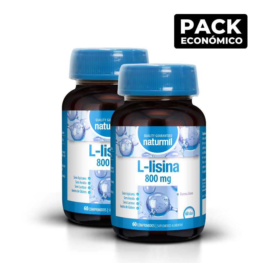 Naturmil L-Lisina 800mg Comprimidos 2x60