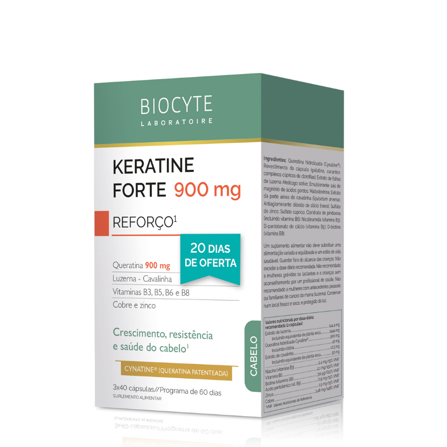 Biocyte Keratine Forte 900mg Cápsulas 3x40