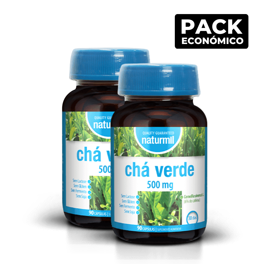 Naturmil Chá Verde 500mg Cápsulas 2x90