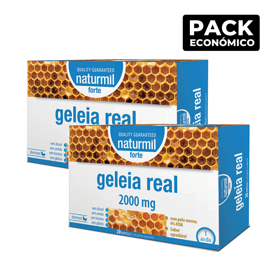 Naturmil Geleia Real Forte 2000mg Ampolas 2x20