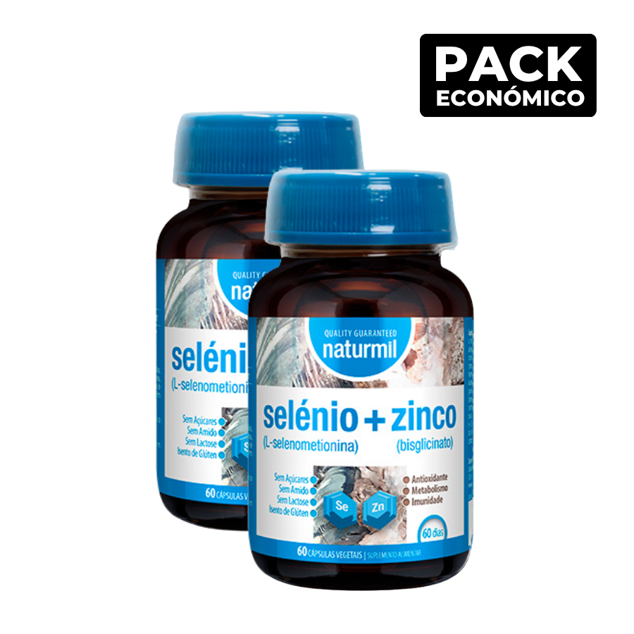 Naturmil Selénio + Zinco Cápsulas 2x60
