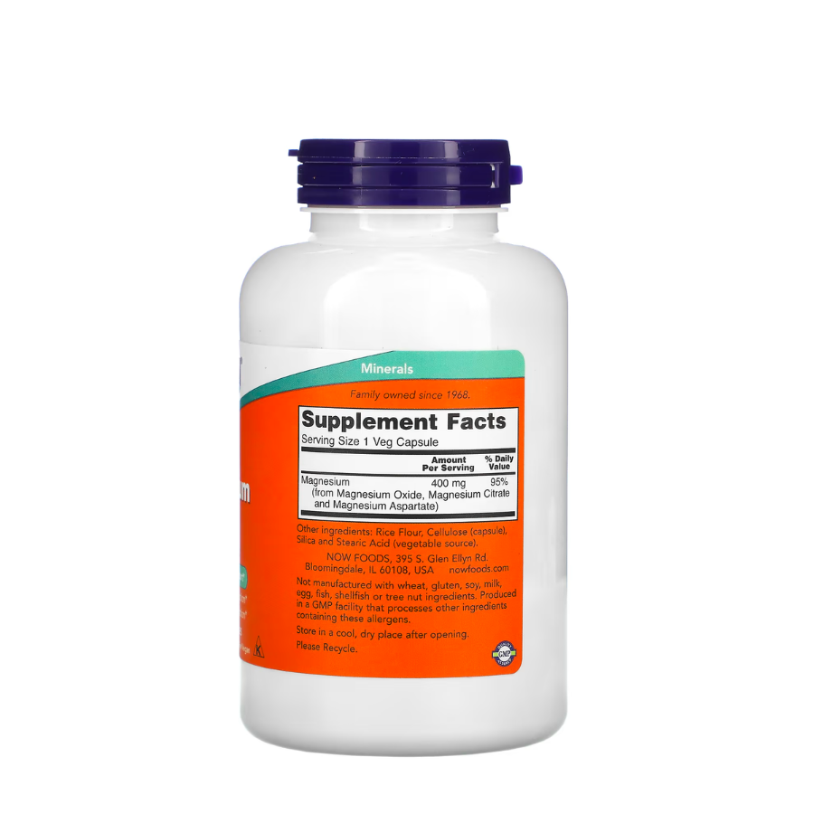 Now Magnesium 400mg Capsules x180