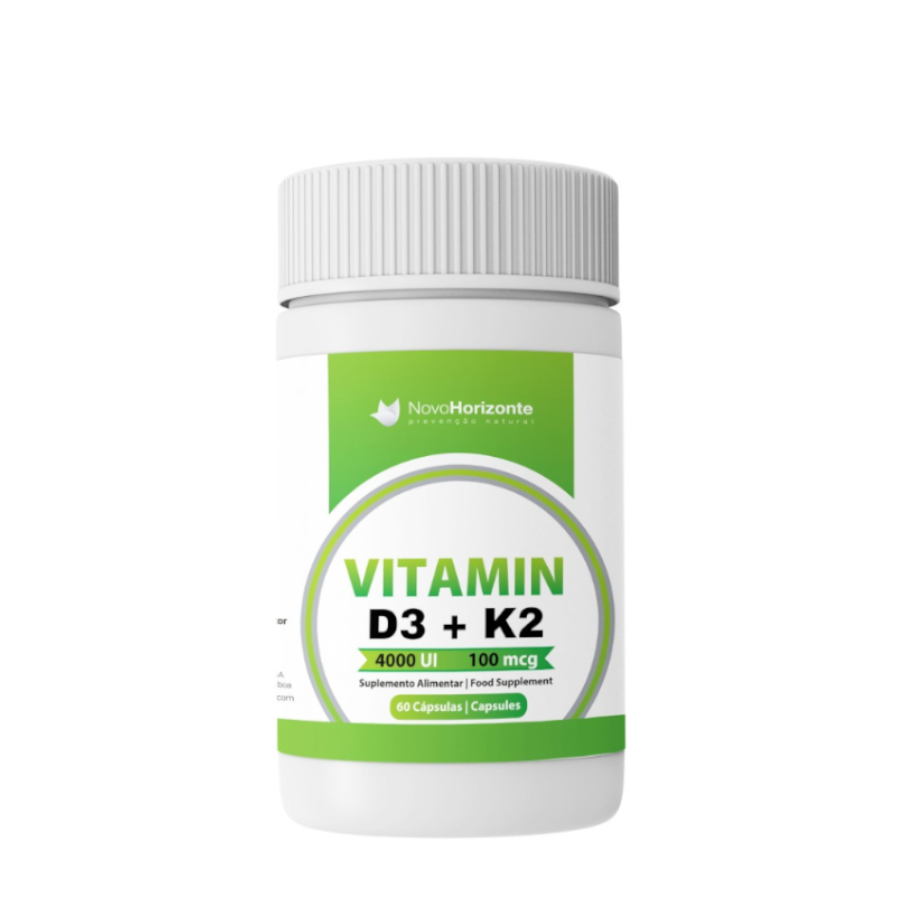 Novo Horizonte Vitamin D3 4000 IU + K2 100 mcg Capsules x60