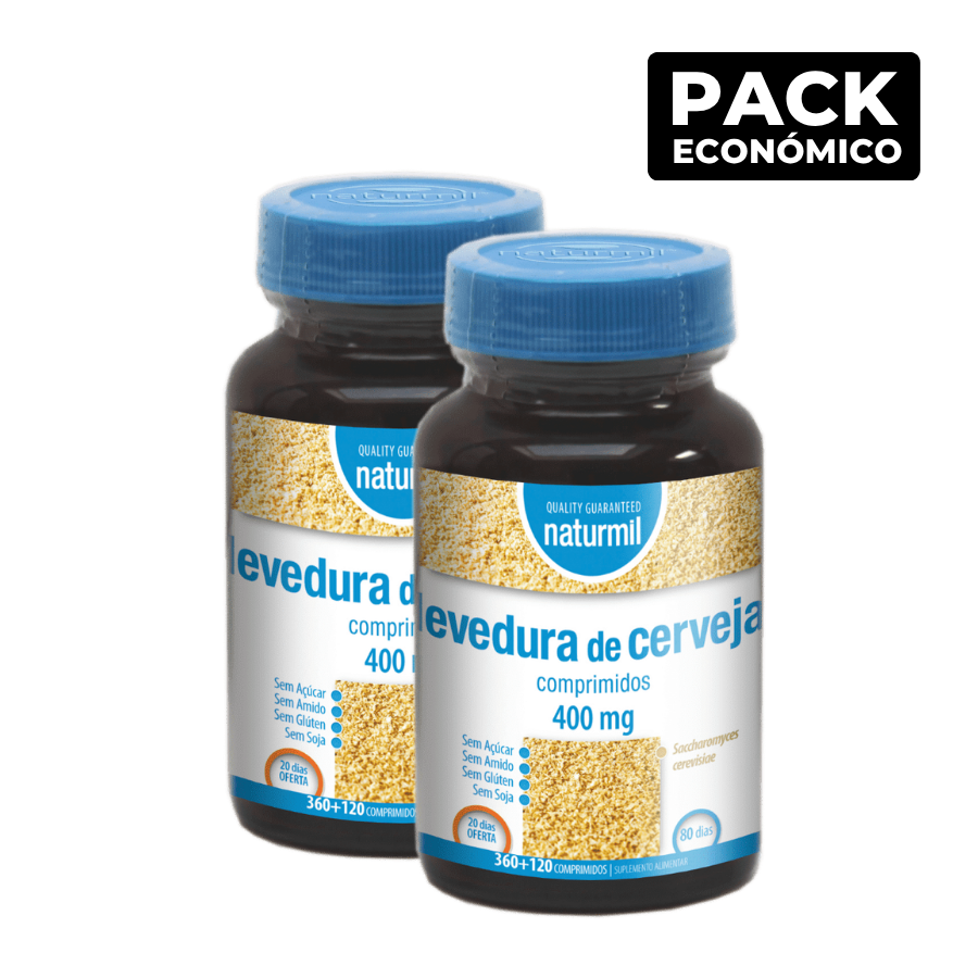 Naturmil Levedura de Cerveja 400mg Comprimidos 2x480