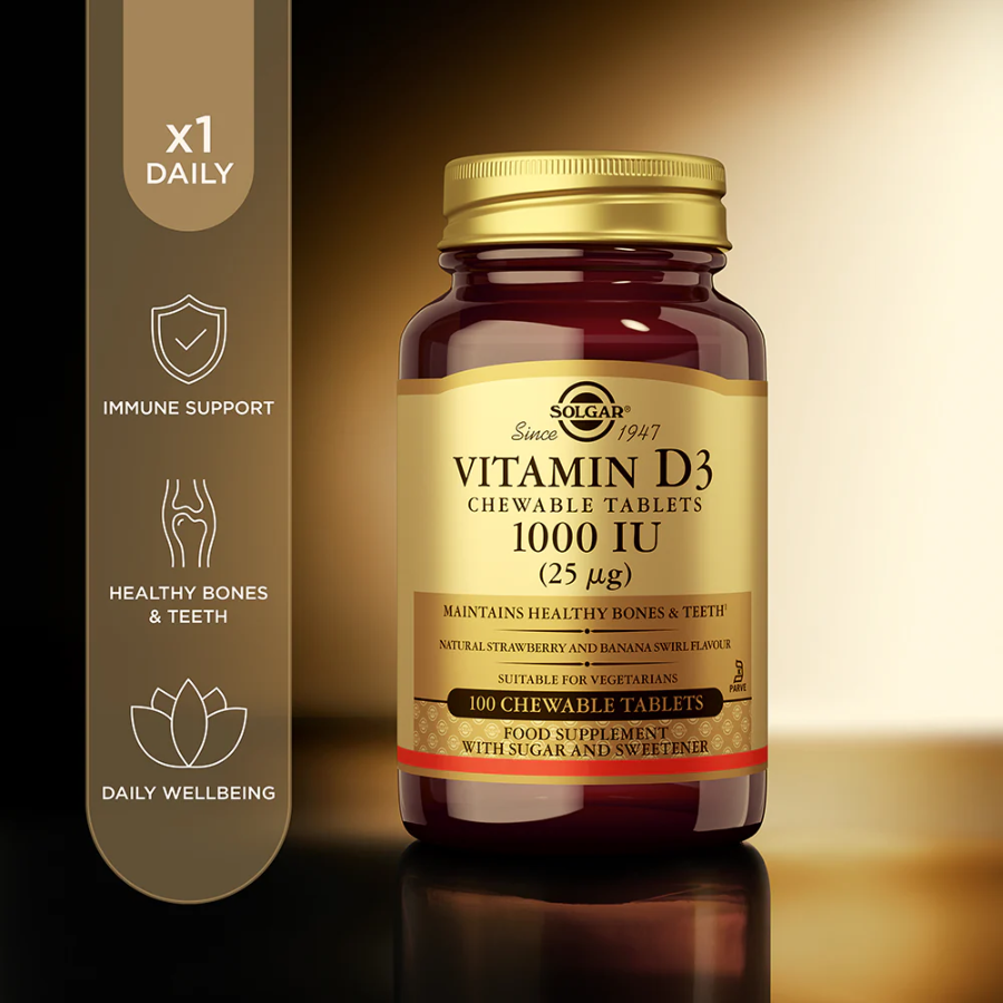 Solgar Vitamina D3 1000ui 25mcg Chewable x100
