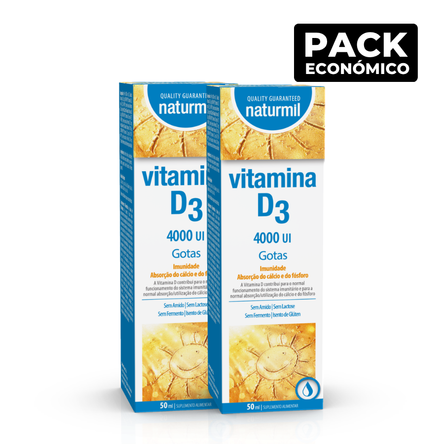 Naturmil Vitamina D3 4000 UI Gotas 2x50ml
