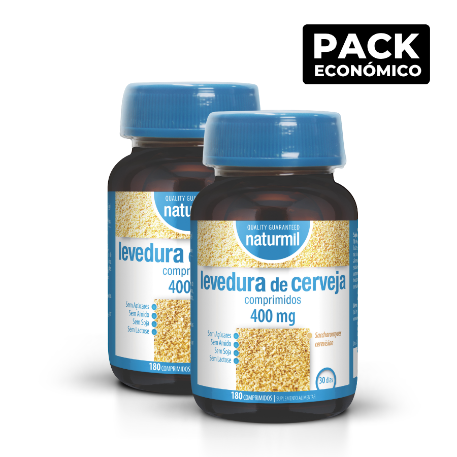 Naturmil Levedura de Cerveja 400mg Comprimidos 2x180