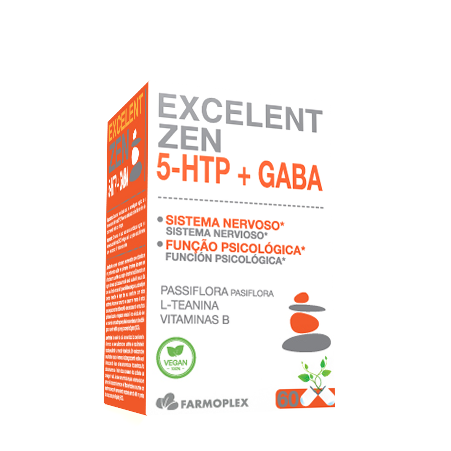 Excelentes cápsulas Zen 5-HTP + Gaba x60