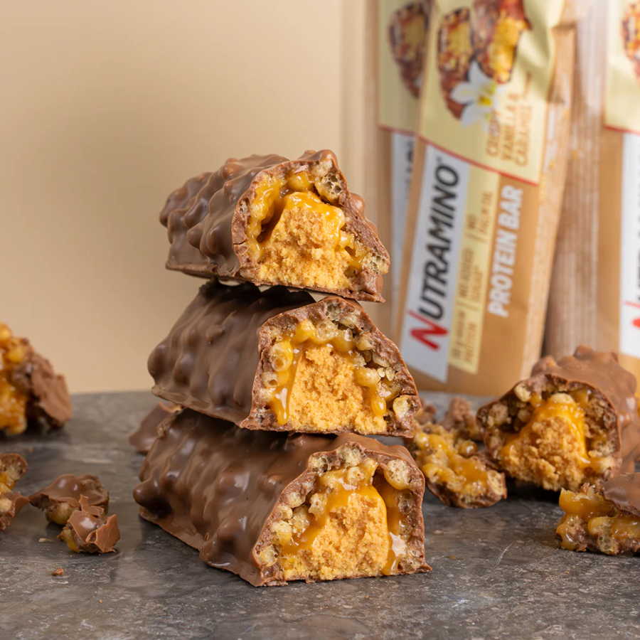 Nutramino Barra Proteína Crispy Baunilha e Caramelo 55g