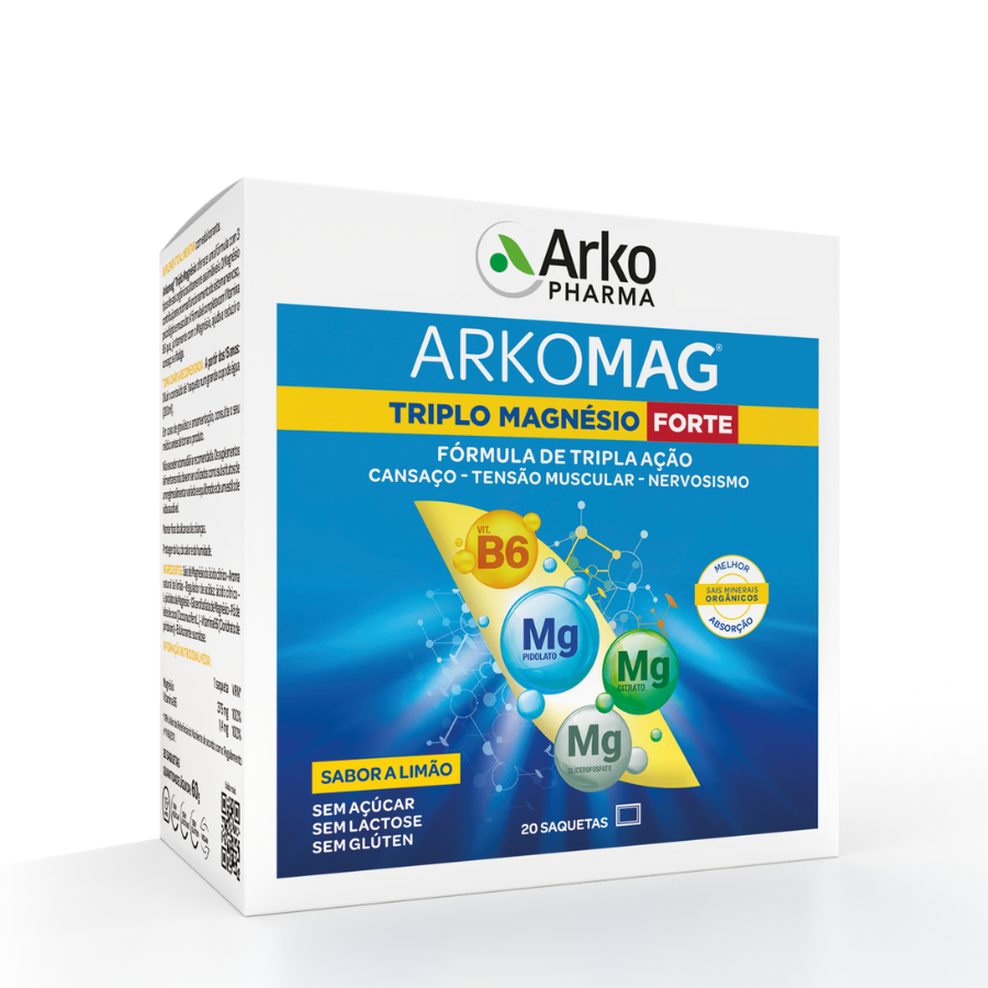 Arkomag Triplo Magnésio Forte Saquetas x20
