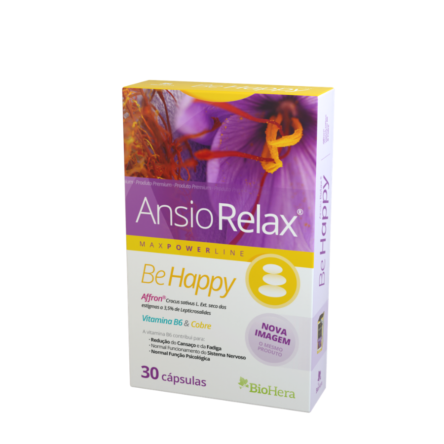 Bio-Hera AnsioRelax BeHappy Affron Cápsulas x30