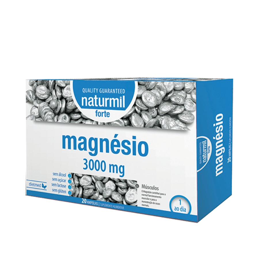 Naturmil Magnésio Forte 3000mg Ampolas x20
