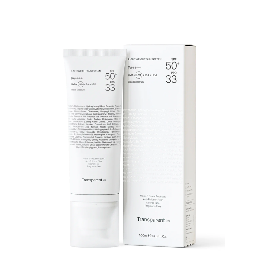 Transparent Lab Lightweight Sunscreen SPF50+ 100ml
