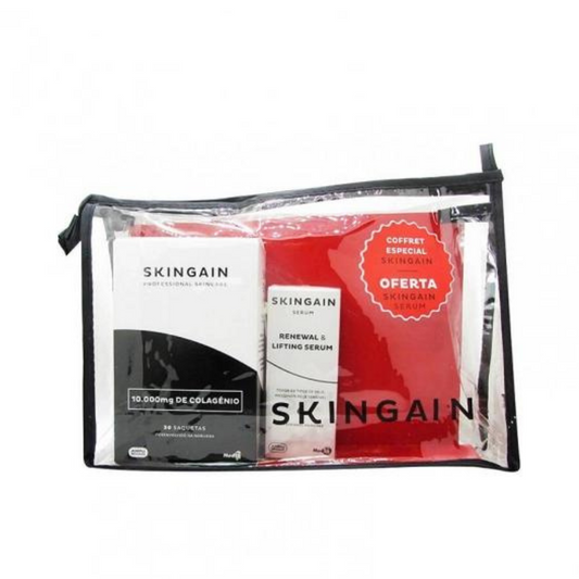 Skingain Saquetas x30 + Skingain Sérum 30ml + Bolsa