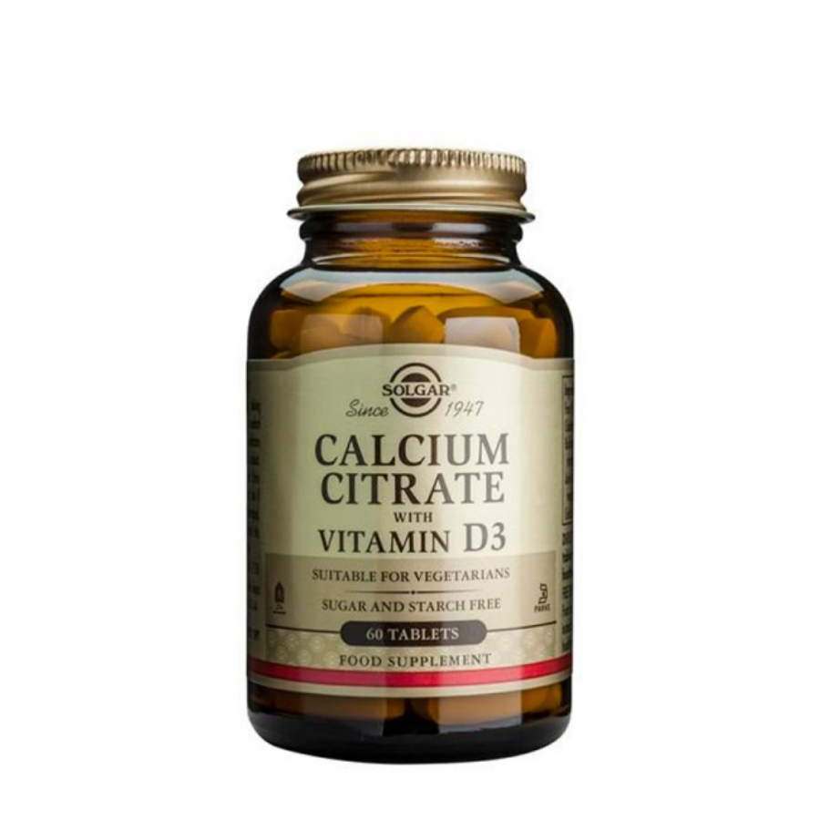 Solgar Calcium Citrate + Vitamina D3 Comprimidos x60