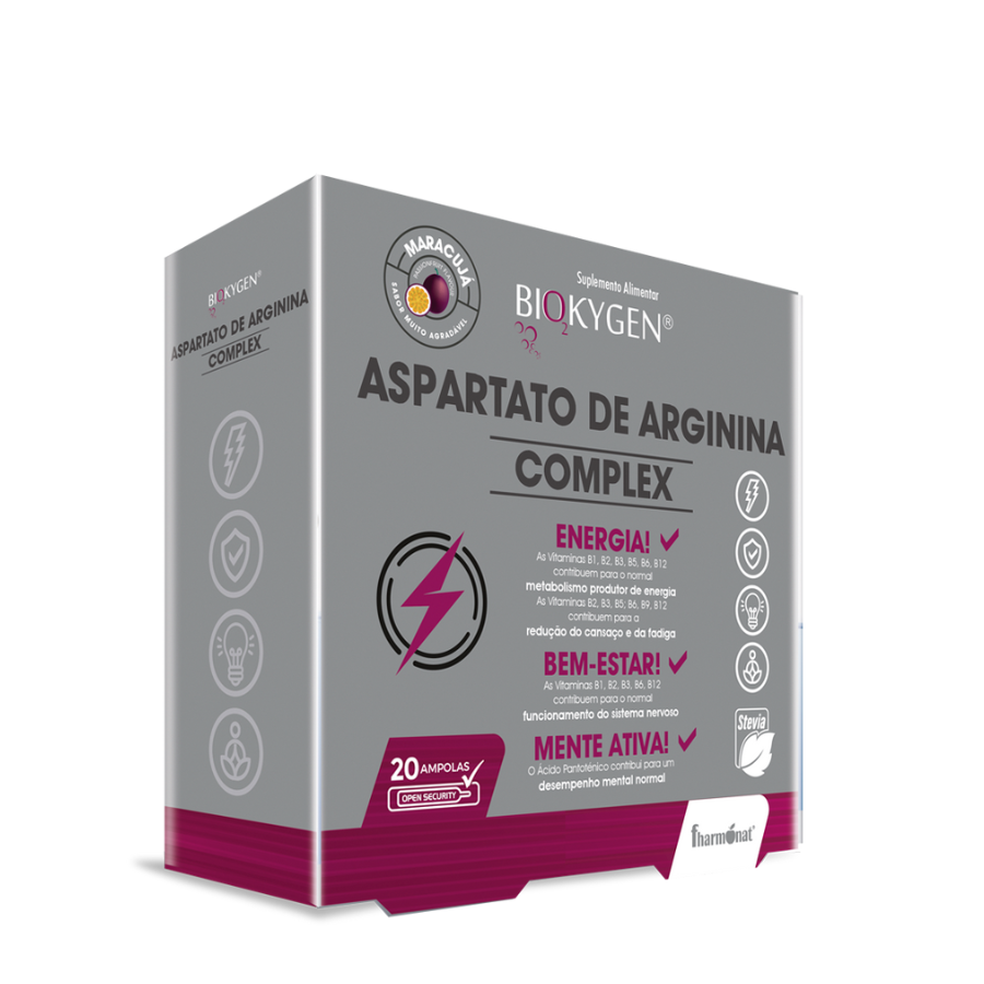 Biokygen Aspartate Arginine Complex Passion Fruit Ampoules x20