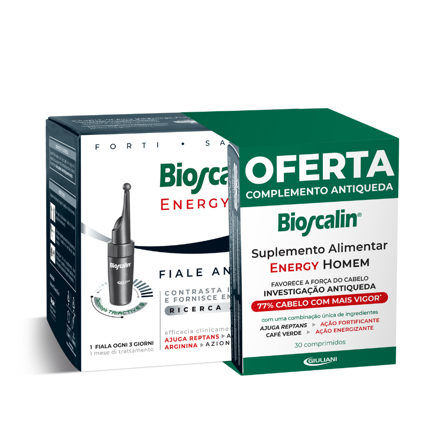 Bioscalin Energy Men 10 ampollas + 30 comprimidos