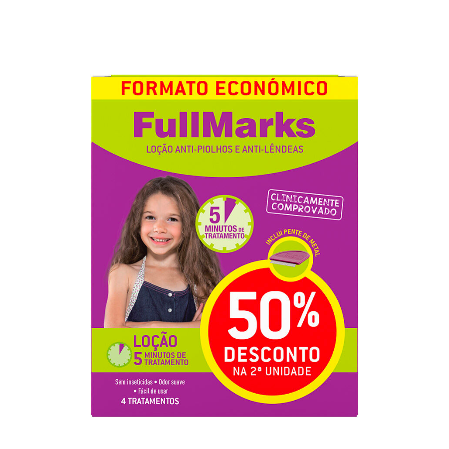 Fullmarks Anti-Piolhos e Anti-Lêndeas Loção 2x100ml