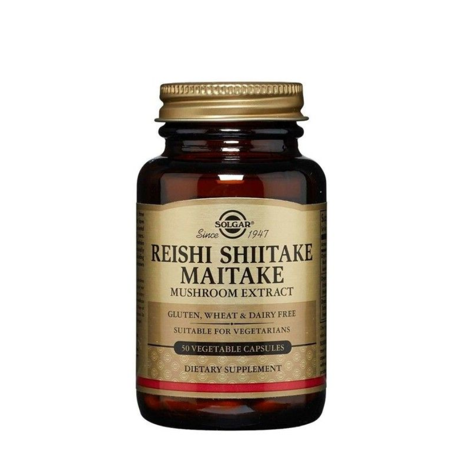 Solgar Reishi Shiitake Maitake Cápsulas x50