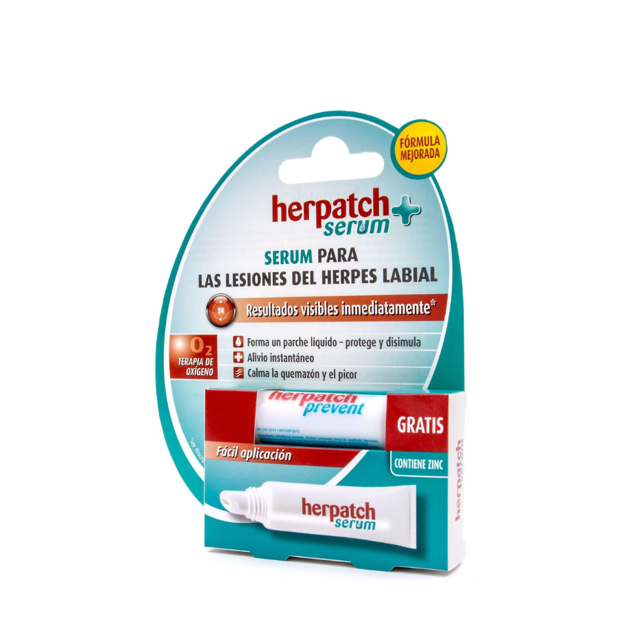 Herpatch Sérum Herpes 5ml + Prevent Stick Labial