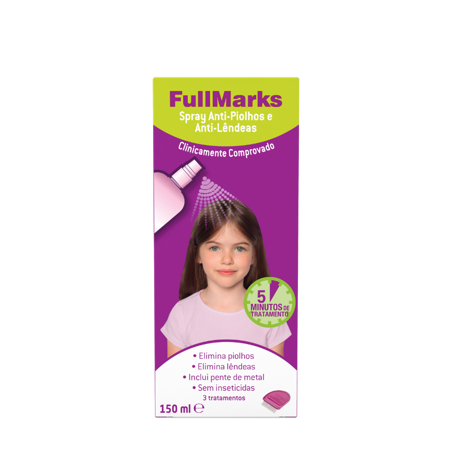 Fullmarks Anti-Piolhos e Anti-Lêndeas Spray 150ml