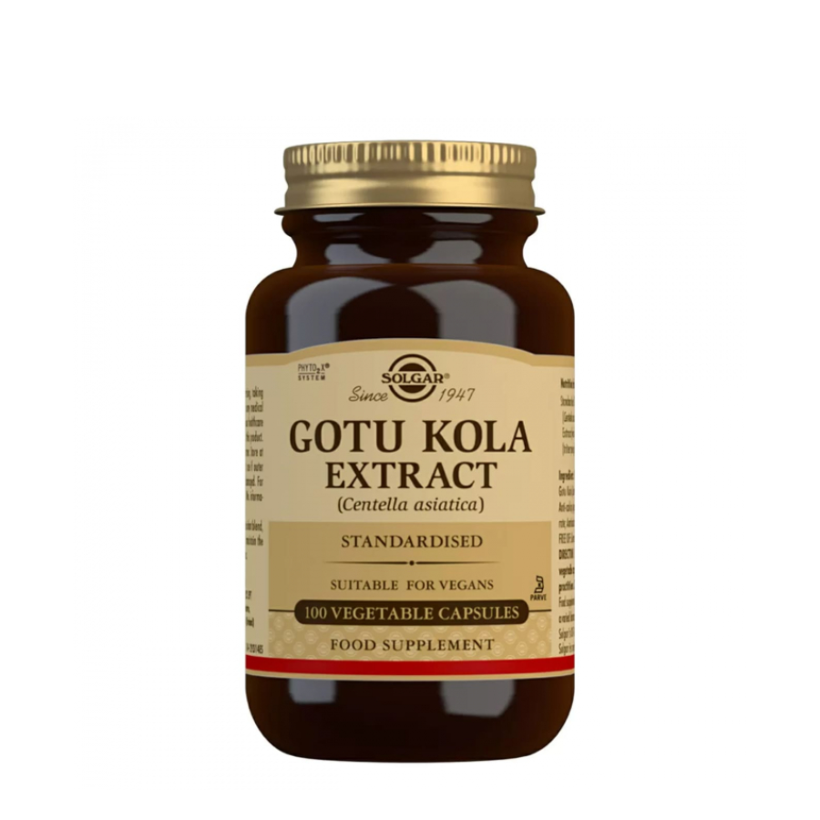 Solgar Gotu Kola Centelha Asiática Cápsulas x100