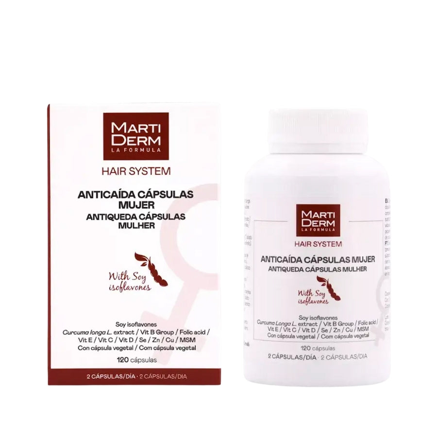 Martiderm Hair System Cápsulas Anti Queda Mulher x120