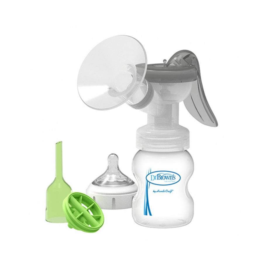 Dr Browns Bomba Tira-Leite Manual + Tampa Armazenamento+ Biberão Anti-Cólicas 150ml 0m+
