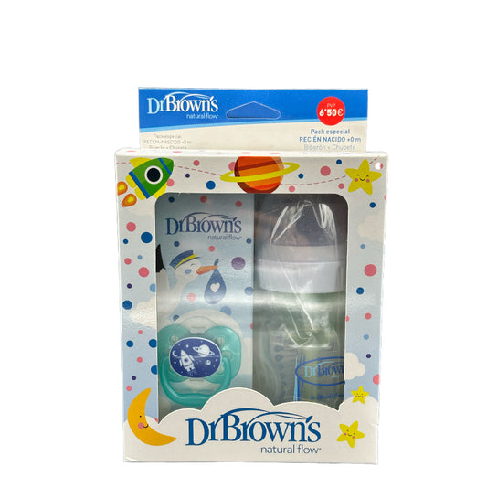 Dr. Brown's Newborn Kit Bottle + Pacifier