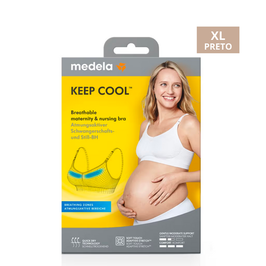Medela Keep Cool Pregnancy and Breastfeeding Bra Black L