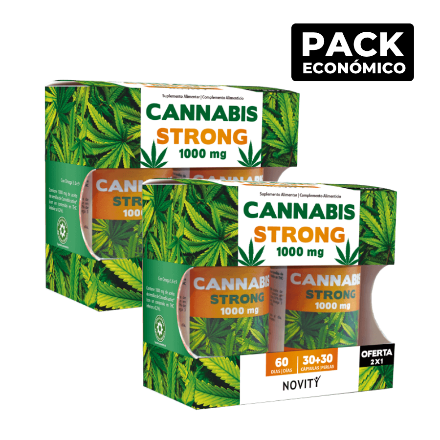 Novity Cannabis Strong 1000mg 30+30 Cápsulas x2