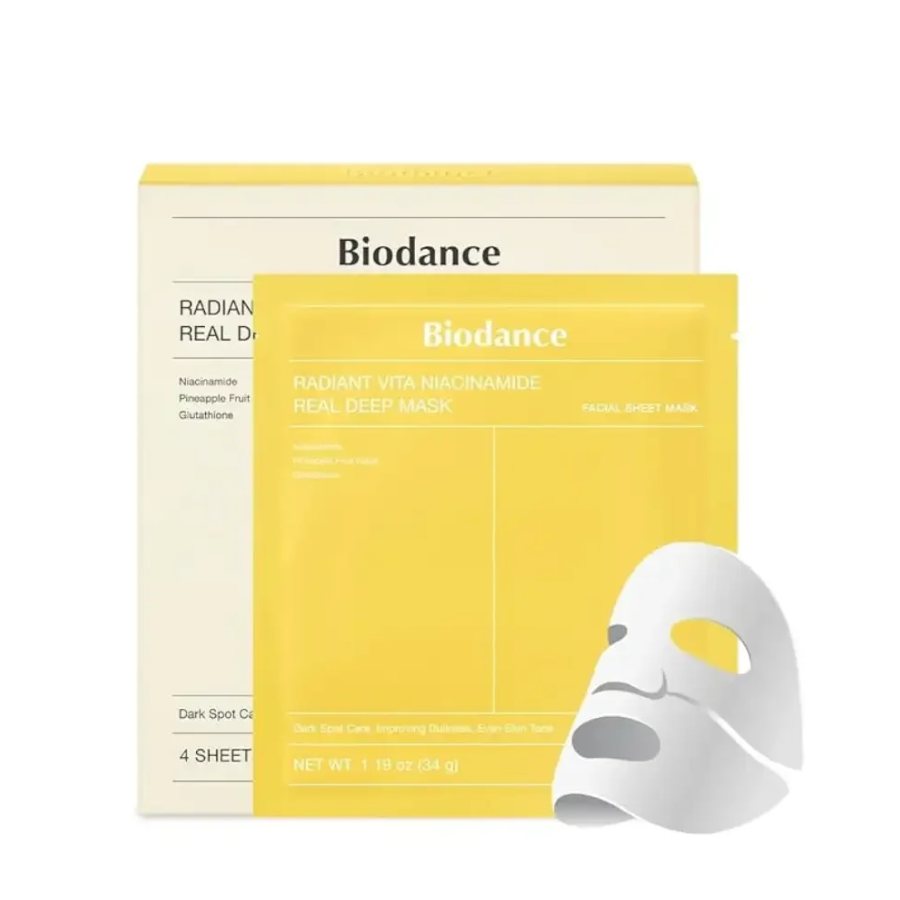 Biodance Radiant Vita Niacinamide Real Deep Mask x4