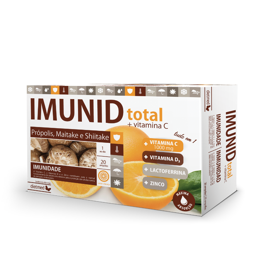 Imunid Total + Vitamina C Ampolas x20