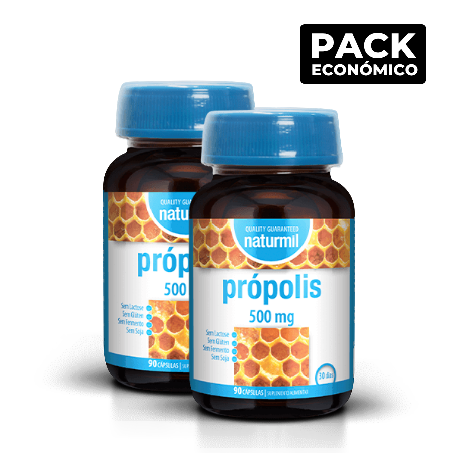 Naturmil Própolis 500mg Cápsulas 2x90