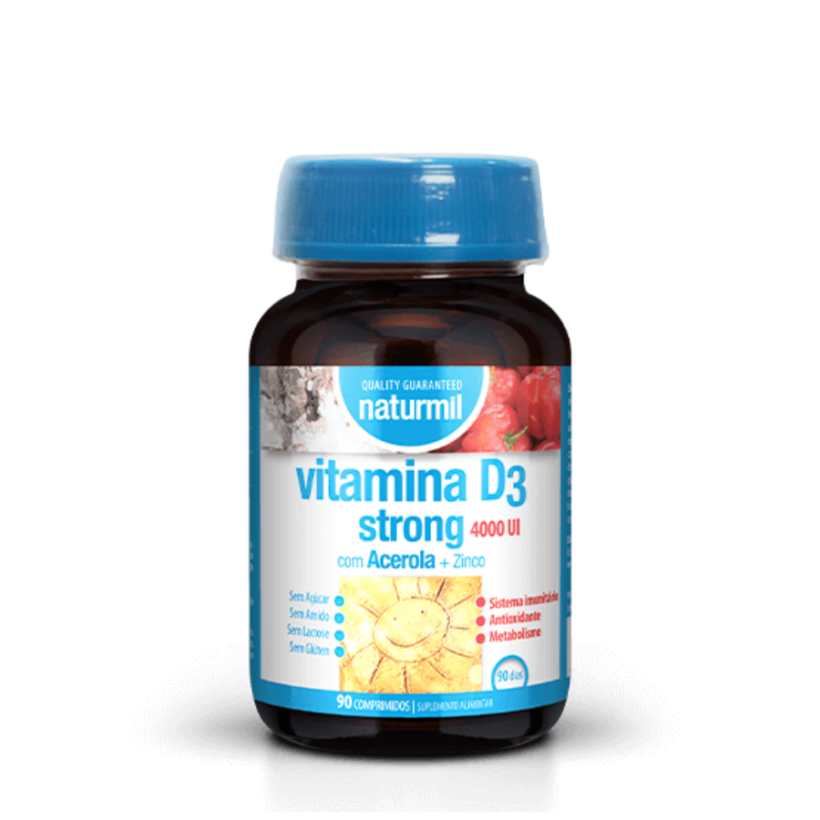 Naturmil Vitamina D3 Strong 4000UI Comprimidos x90