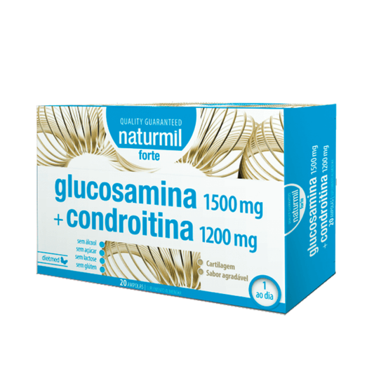 Naturmil Glucosamina 1500mg + Condroitina 1200mg Ampolas x20