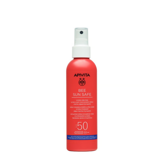 Apivita Bee Sun Safe Hidra Ultraligeiro Rosto e Corpo Spray SPF50 200ml