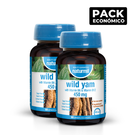 Naturmil Wild Yam 450mg Cápsulas 2x60