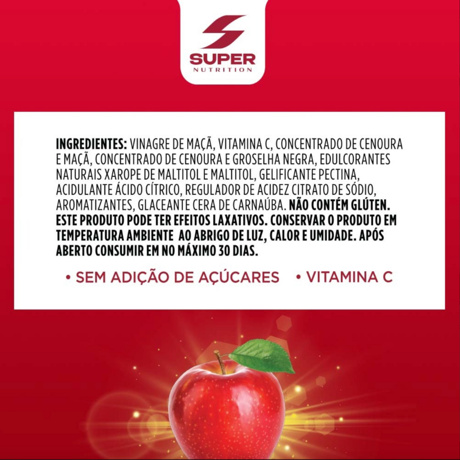 Gomitas Super Nutrition Super Gummy Apple HD Gomitas x30