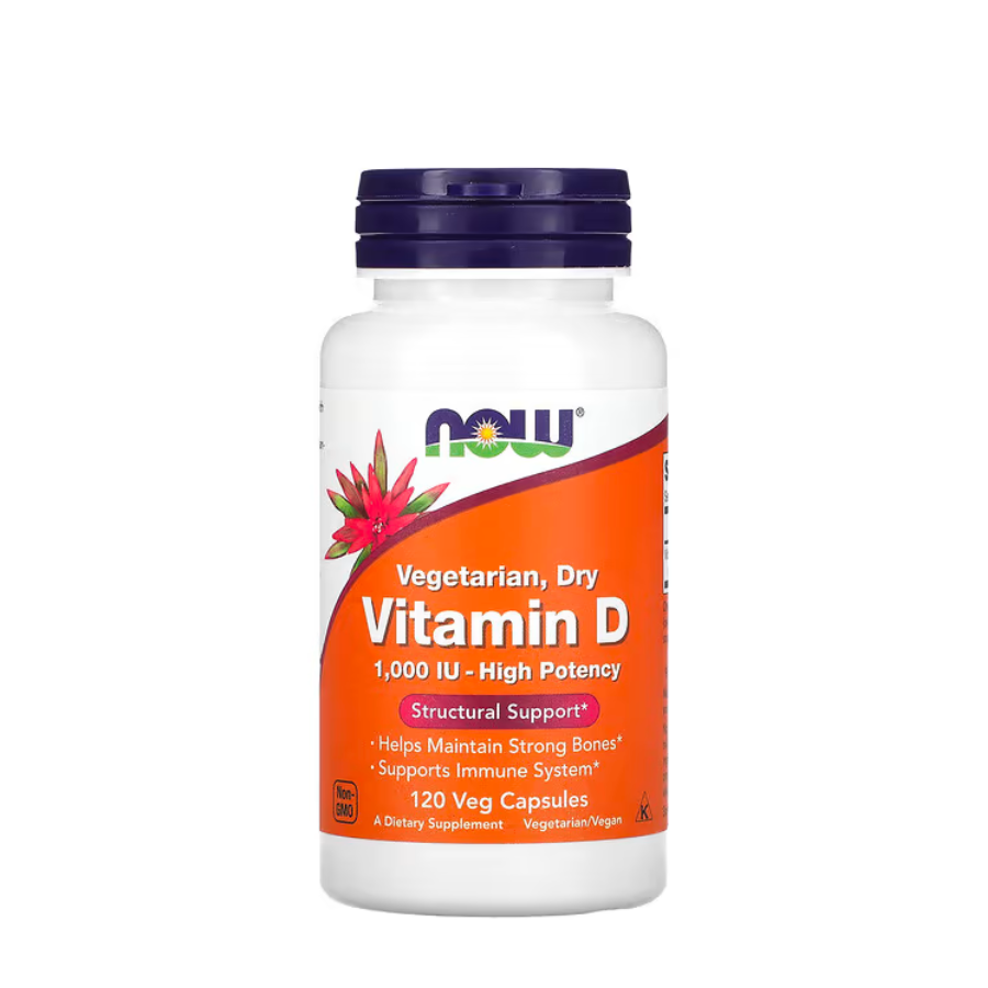 Now Vitamin D 1000IU Capsules x120