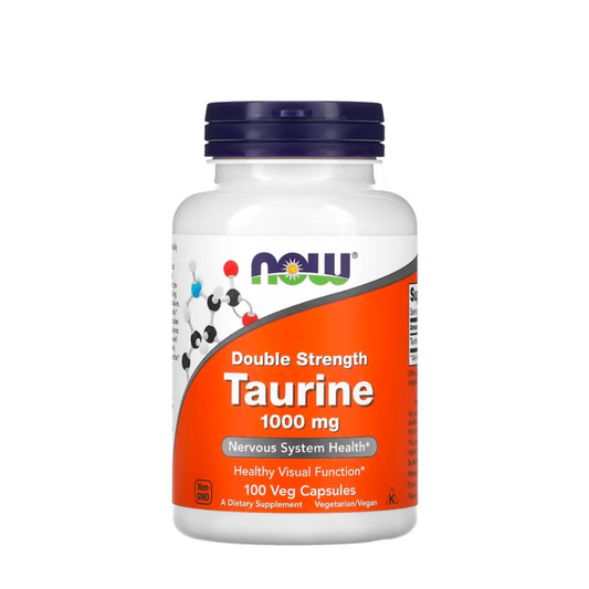 Now Taurine Double Strength 1000mg Capsules x100