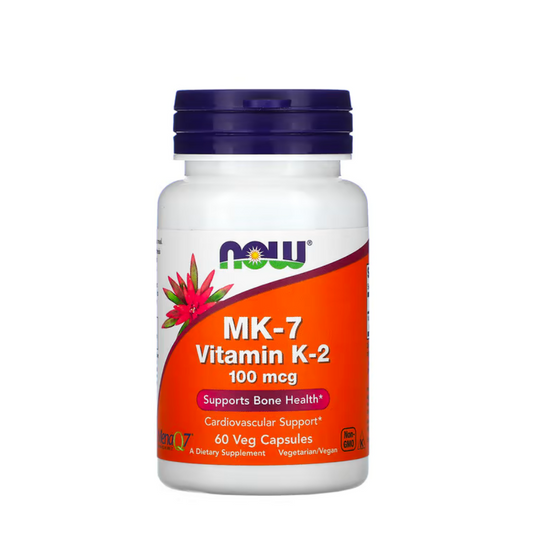 Now MK-7 Vitamin K-2 100mcg Cápsulas x60