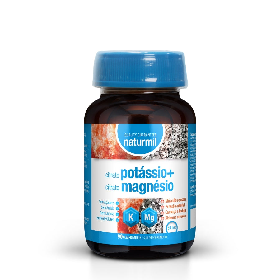 Naturmil Citrato Potássio + Citrato Magnésio Comprimidos x90
