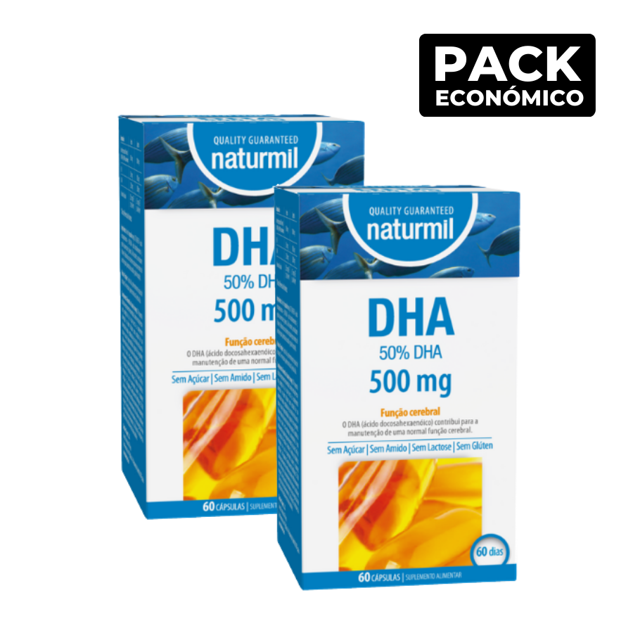 Naturmil DHA 500mg Cápsulas 2x60