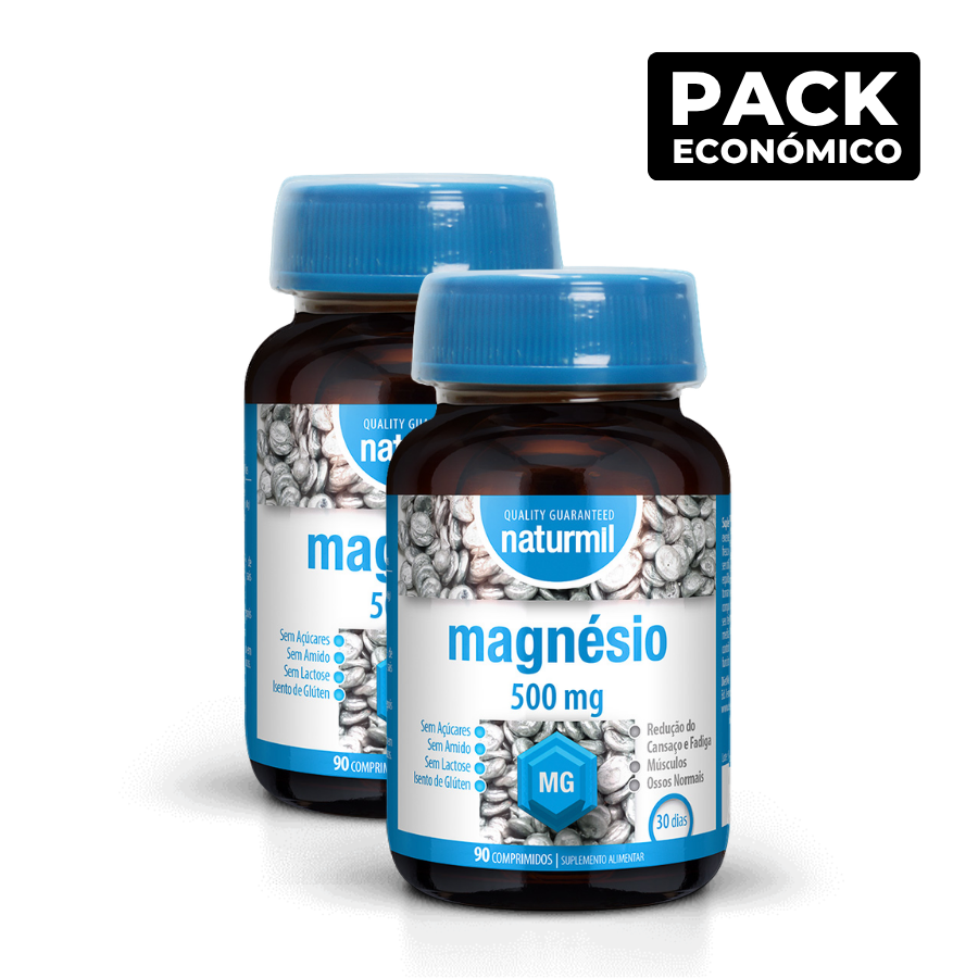 Naturmil Magnésio 500mg Comprimidos 2x90